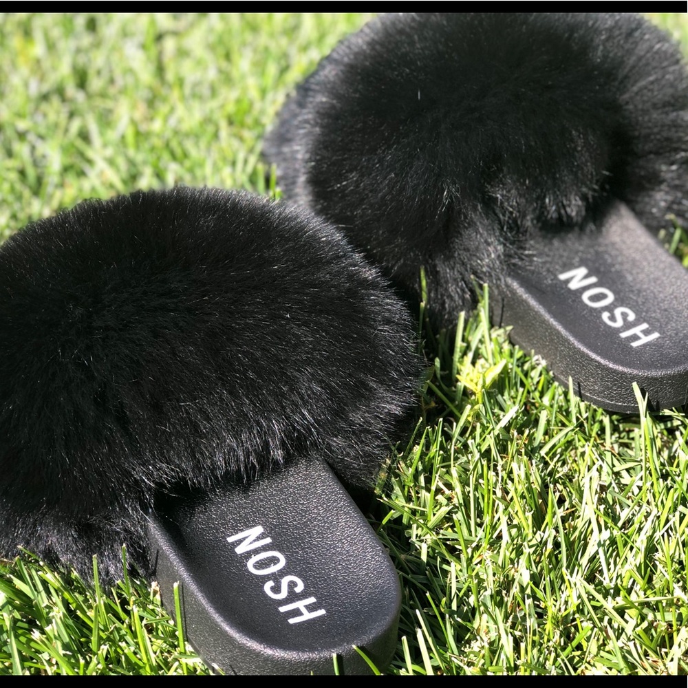 Fox Fur Slides - Picture 2 of 2
